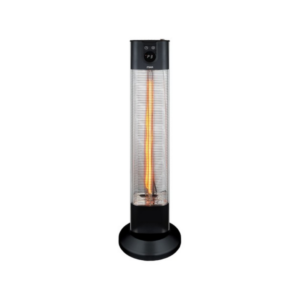 Mika Patio Heater, 650W-2000W, With Remote, Black (MH402R)