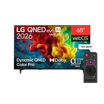 LG 65 Inch Smart TV 4K UHD Mini LED Built-In Receiver – 65QNED84B6T